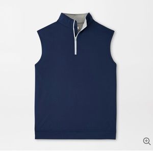 NWT Peter Millar Galway Stretch Loop Terry Quarter Zip Vest size M